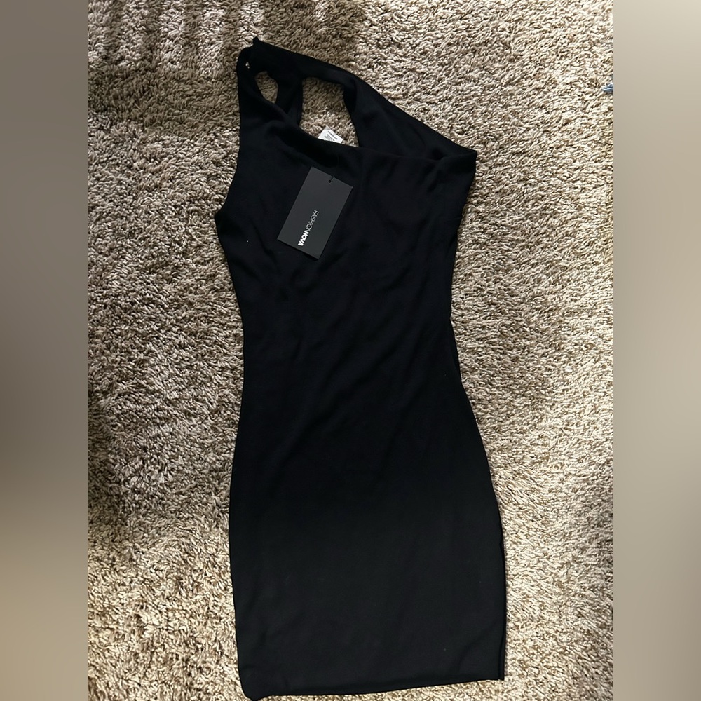 Fashion Nova One Shoulder Black Dress - Picture 1 of 4